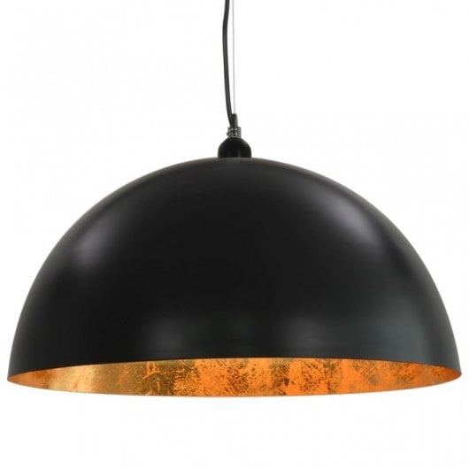 VidaXL Pack de 2 Lampes à Suspension Semi-sphérique E27 50cm Noir/Or
