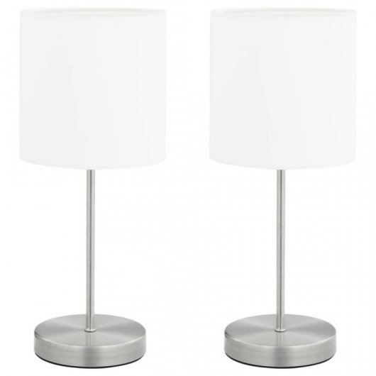VidaXL Pack de 2 Lampes de Table Tactiles E14 Blanc