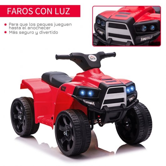 HomCom Quad Eléctrico 6V Rojo