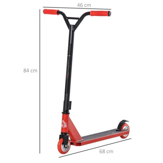 Homcom Patinete para Acrobacias Rojo