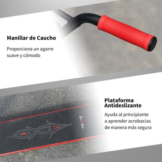 Homcom Patinete para Acrobacias Rojo