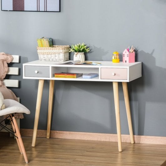 Homcom Mesa de Escritorio Infantil 100x48x76.5cm Tricolor