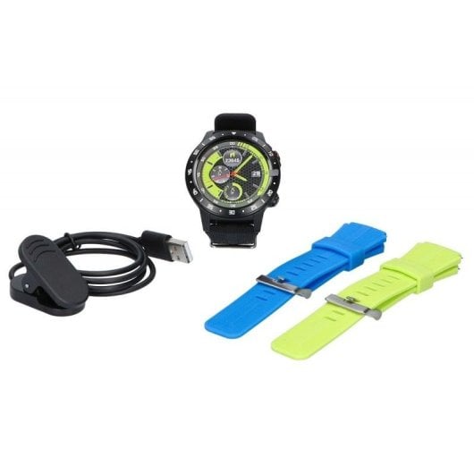 Maxcom FW37 Argon Bluetooth GPS 48mm IPS Noir Taille Unique Étanchéité IP67 Pulsomètre