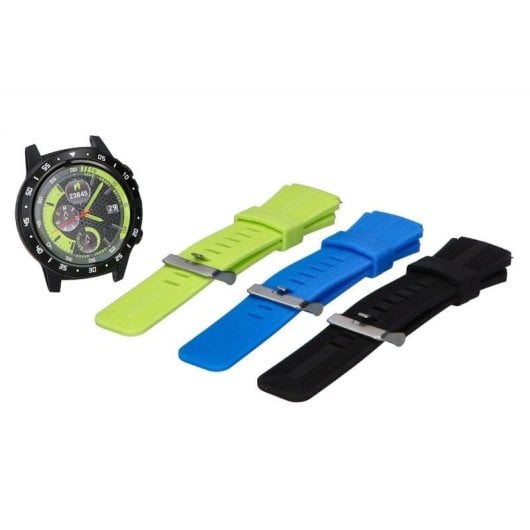 Maxcom FW37 Argon Bluetooth GPS 48mm IPS Noir Taille Unique Étanchéité IP67 Pulsomètre