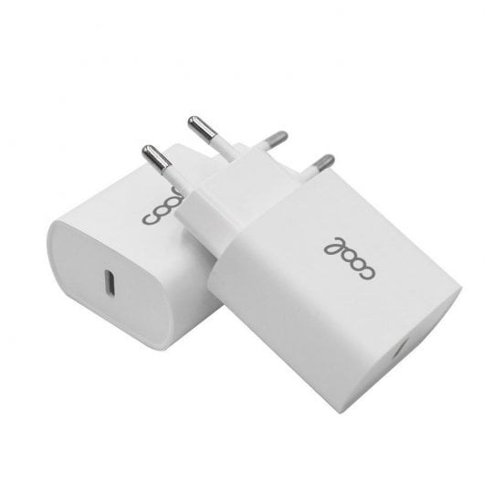 Cool Cargador de Red USB Tipo-C PD 20W + Cable Tipo-C 1.2m