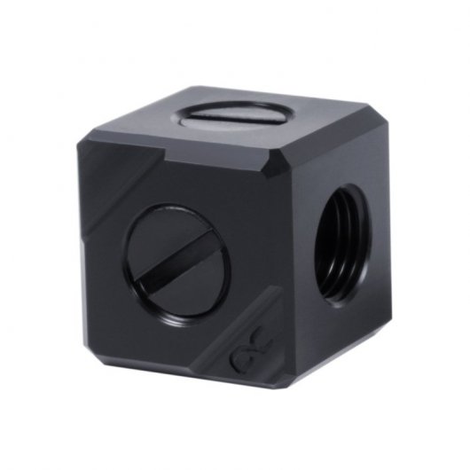 Alphacool Eiszapfen Terminal de Conexión 5 Vías G1/4" Acetal Negro