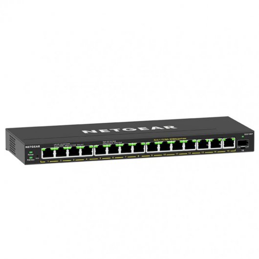 Netgear GS316EP-100PES Switch 15 Puertos Gigabit + 1 SFP