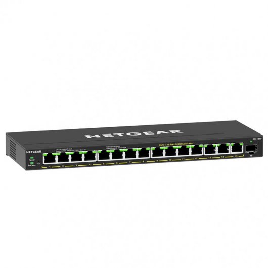 Switch Netgear GS316EP-100PES 15 porte Gigabit + 1 SFP