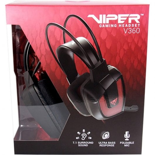 Cuffie da gioco Patriot Viper V360 7.1 Rosse