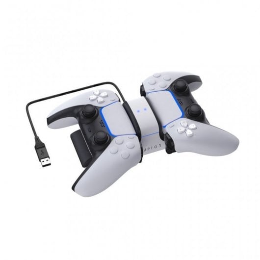 Raptor Gaming CS200 Estación de Carga Doble para Mandos Inalámbricos PS4/PS5