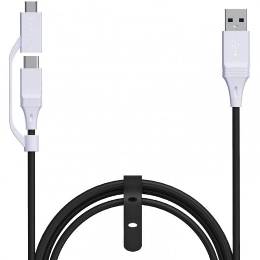 Raptor CC200 Cable USB 2.0 a USB-C/Micro USB 2.75m Blanco