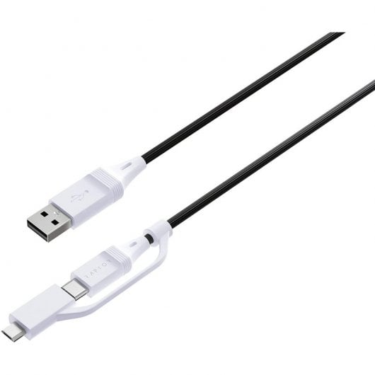 Raptor CC200 Cable USB 2.0 a USB-C/Micro USB 2.75m Blanco