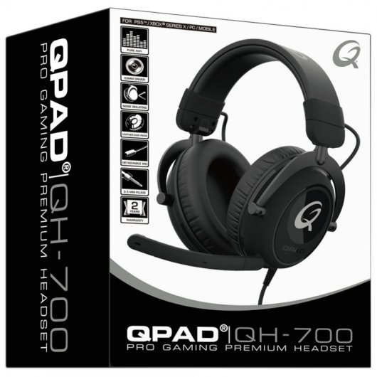 QPAD QH700 Premium Auriculares Gaming Multiplataforma Negros