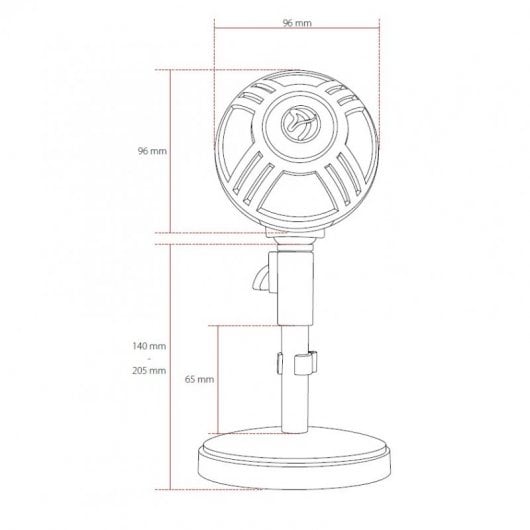 Arozzi Sfera Micrófono Gaming USB Negro