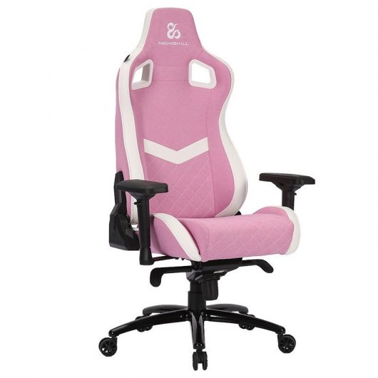 Sedia da gaming Newskill Osiris Zephyr in tessuto traspirante bianco/rosa