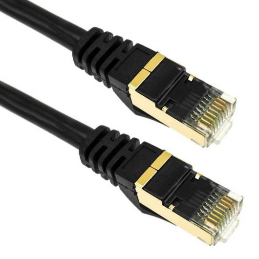 BeMatik Cable de Red SSTP RJ45 Cat.7 15m Negro
