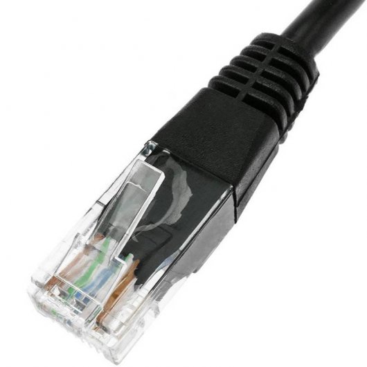 BeMatik Cable de Red UTP RJ45 Cat.5e 1m Negro
