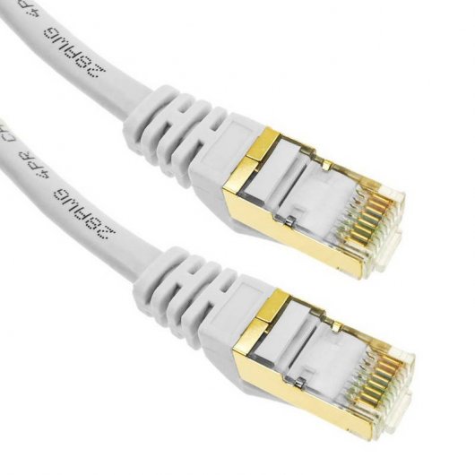 BeMatik Cable de Red SFTP RJ45 Cat.7 50cm Blanco
