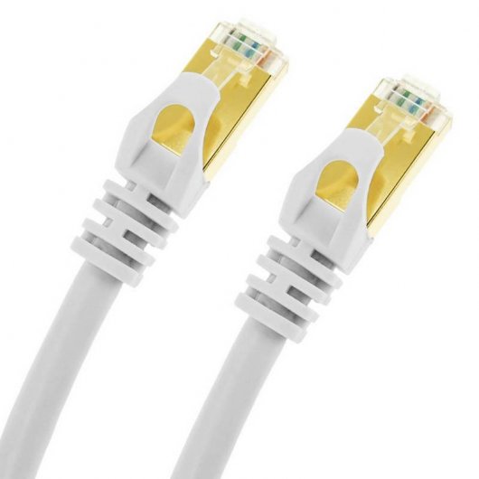 BeMatik Cable de Red SFTP RJ45 Cat.7 50cm Blanco
