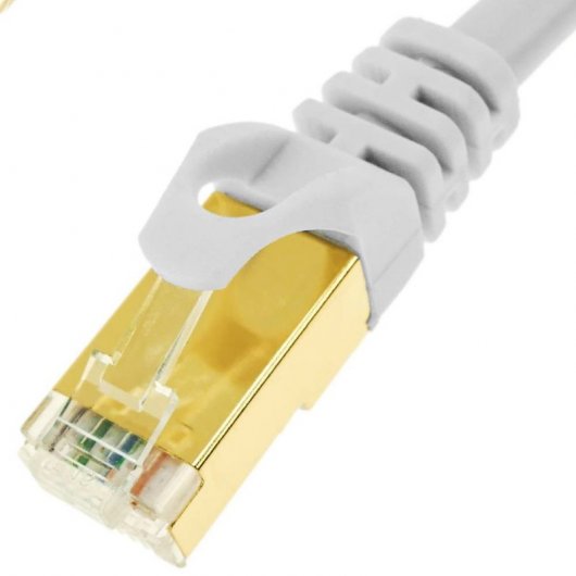 BeMatik Cable de Red SFTP RJ45 Cat.7 50cm Blanco