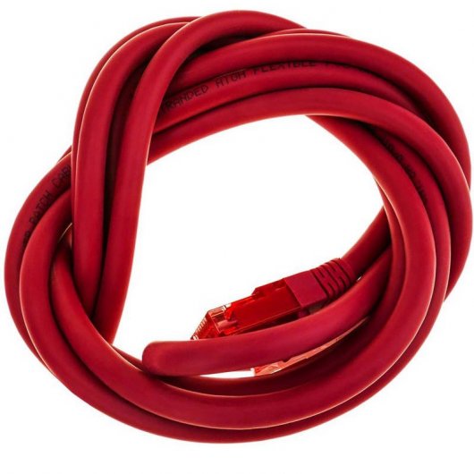 BeMatik Cable de Red UTP RJ45 Cat.6A 50cm Rojo