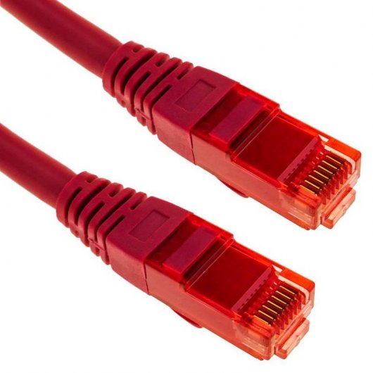 BeMatik Cable de Red UTP RJ45 Cat.6A 50cm Rojo