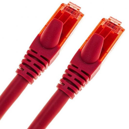 BeMatik Cable de Red UTP RJ45 Cat.6A 50cm Rojo