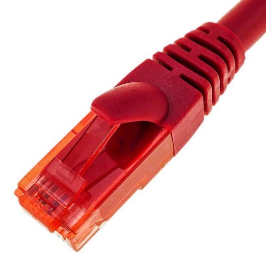 BeMatik Cable de Red UTP RJ45 Cat.6A 50cm Rojo