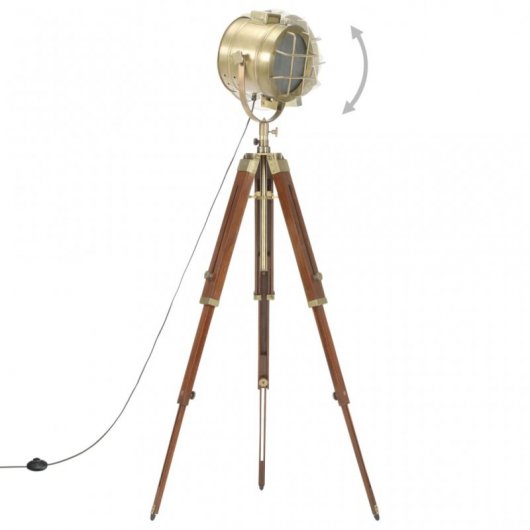 VidaXL Lampadaire avec Trépied 165cm Or