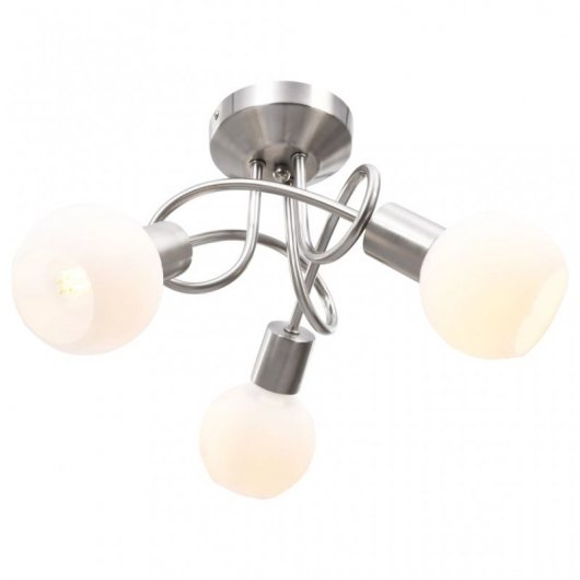 VidaXL Lampada da soffitto a ciotola in ceramica 3xE14
