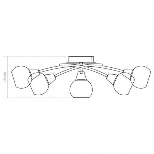 VidaXL Plafonnier Bol en Céramique 5xE14