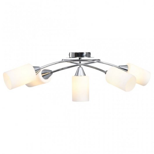 VidaXL Lámpara de Techo Pantallas Cerámica 3xE14 Blanco