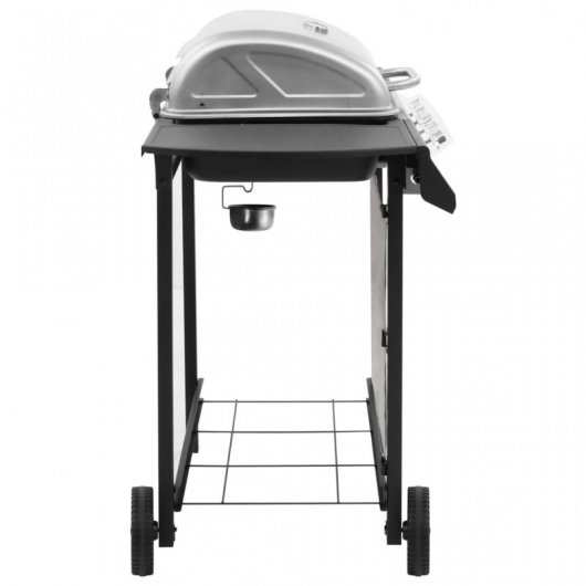VidaXL Barbacoa de Gas con 4 Fogones Negro/Plateado