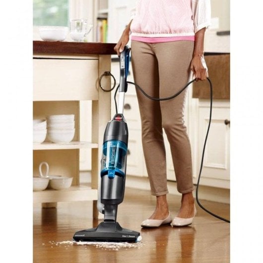 Aspirateur Laveur Bissell Vac&Steam 1600W Réservoir 0,4L Titanio Bleu Filtre Lavable