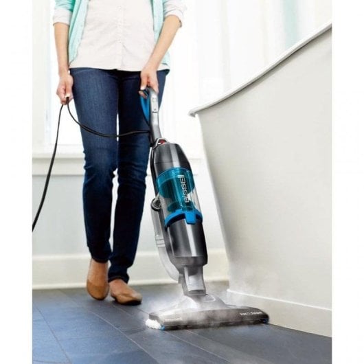 Aspirateur Laveur Bissell Vac&Steam 1600W Réservoir 0,4L Titanio Bleu Filtre Lavable