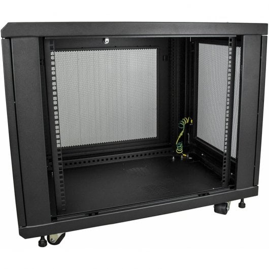 StarTech.com Armoire Rack pour Serveur 12U 19" - Profondeur Réglable (5-76,2cm/2-30") pour Équipement Réseau avec Roulettes, Gestion de Câbles, Étagère et Verrouillage Dell PowerEdge HP ProLiant ThinkServer