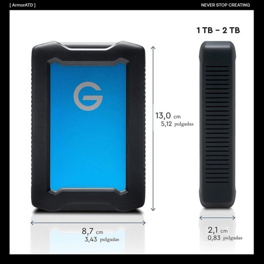 G-Technology ArmorATD 1TB USB-C/Thunderbolt 3