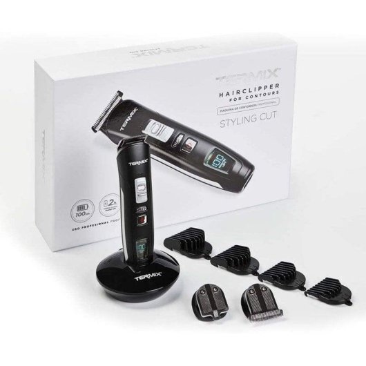 Tondeuse Professionnelle Termix Styling Cut Sans Fil 100min 3 Longueurs Écran LCD