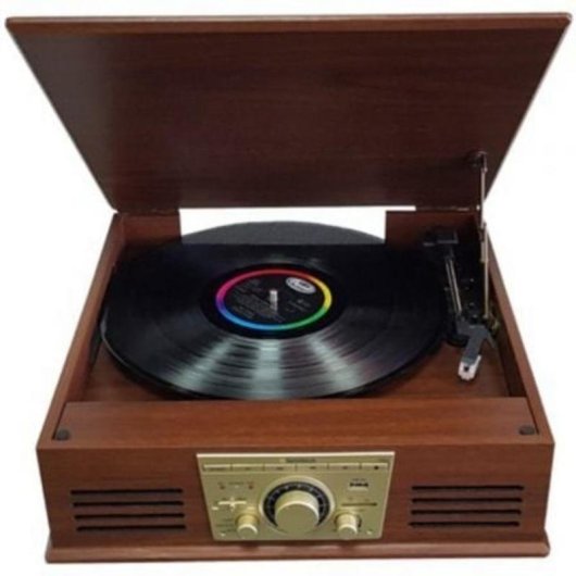 Platenspeler Sunstech PXR32 4 W RMS Bluetooth USB/SD direct drive FM hout