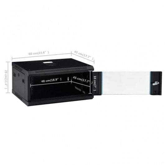 VidaXL Armario Rack 19" 4U 600x450x285mm