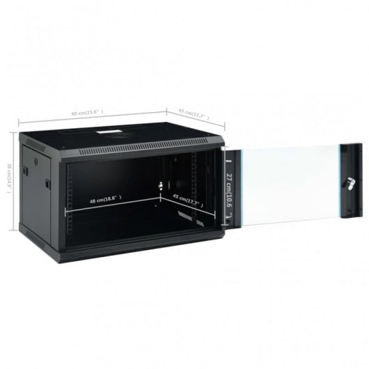 VidaXL Rack-Schrank 19" 6HE 600x450x375mm