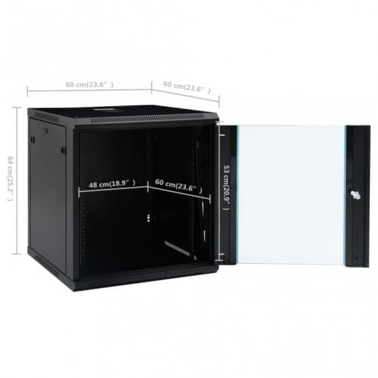 VidaXL Rack-Schrank 19" 12U 600x640mm