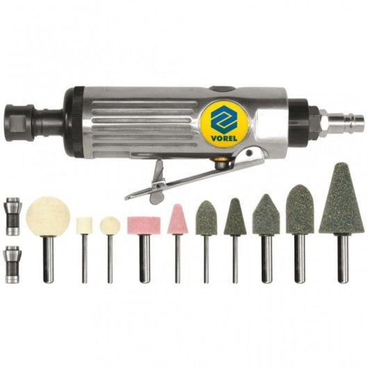 Vorel Kit Amoladora Neumática + Accesorios