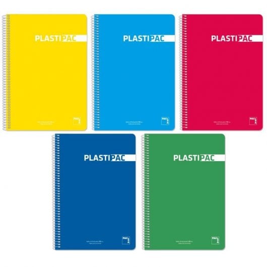 Pack 5 Cuadernos Pacsa Plastipac Multicolor Din A4 80 Hojas