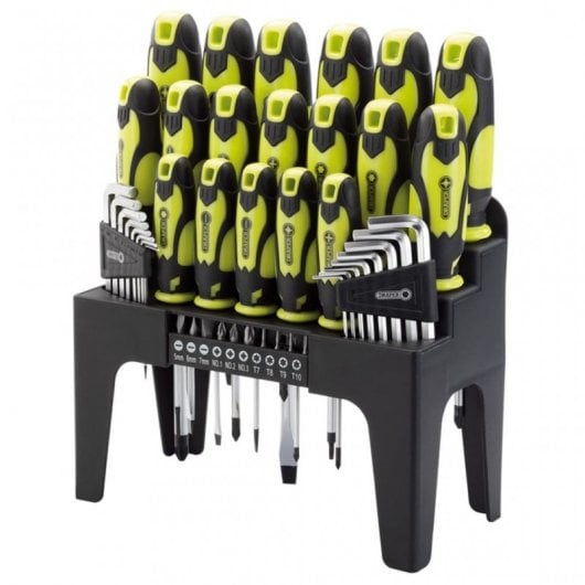 Draper Tools Set Destornilladores + Llaves Hex + Puntas 44 Piezas Verde