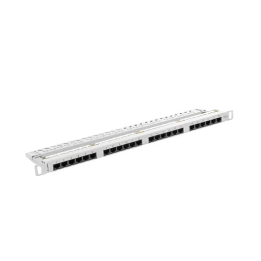Panel de Conexión Lanberg PPU6-0024-S 24 Puertos RJ-45 Cat 6 0.5U Gris Rack 19” Cable Manager