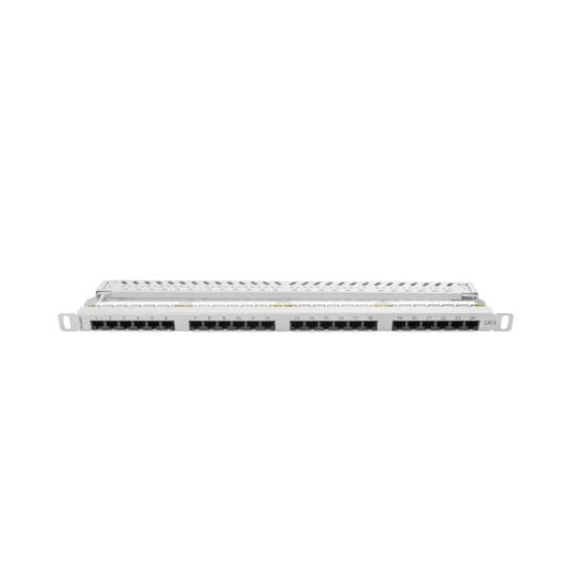 Panel de Conexión Lanberg PPU6-0024-S 24 Puertos RJ-45 Cat 6 0.5U Gris Rack 19” Cable Manager