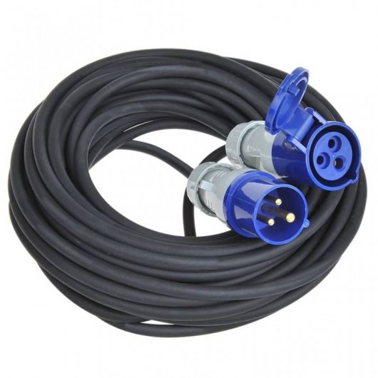 ProPlus Cable Extensión de Alimentación CEE 10m Negro/Azul