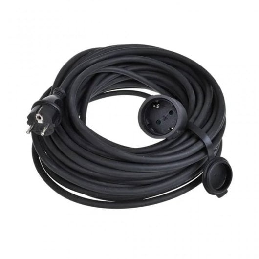 ProPlus Cable Extensión de Alimentación Schuko 20m Negro
