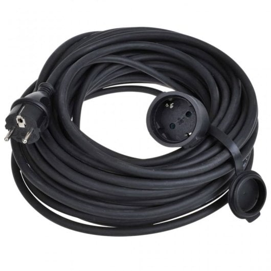 ProPlus Cable Extensión de Alimentación Schuko 20m Negro
